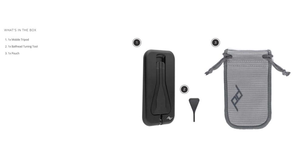 Peak Design Mobile Tripod, Black, One Size, M-TR-AA-BK-1