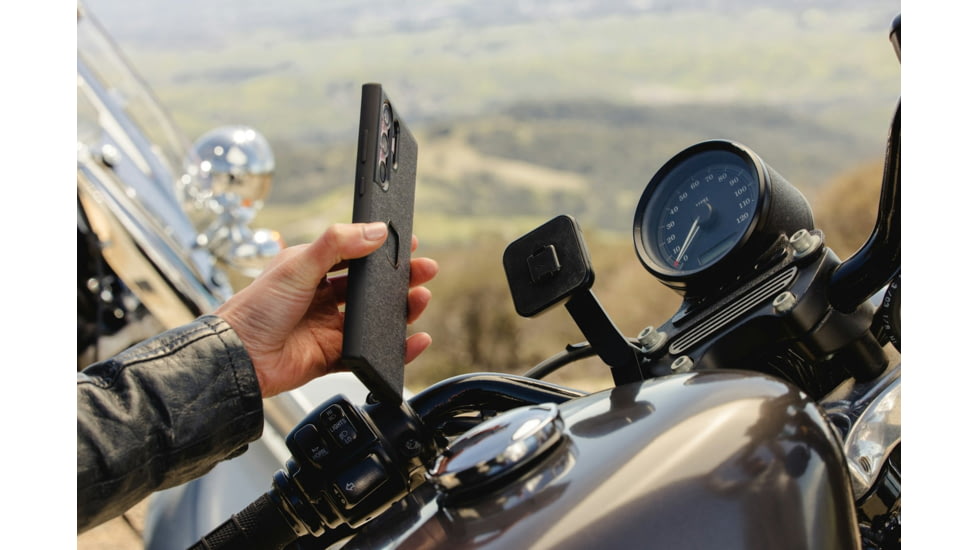 Peak Design Motorcycle Bar Mount, Non-charging, Locking V2, Black, M-MM-AB-BK-2