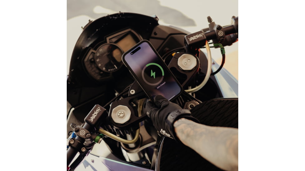 Peak Design Motorcycle Stem Mount, Charging Qi2, Black, M-MM-AH-BK-1