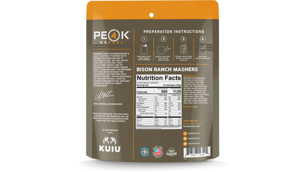 Peak Refuel Bison Ranch Mashers, 57550