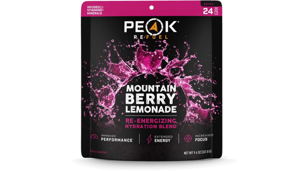 Peak Refuel Mountain Berry Lemonade Re-Energizing Drink Stick Pack, 24 Pack, 58878