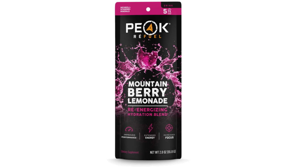 Peak Refuel Mountain Berry Lemonade Re-Energizing Drink Stick Pack, 5 Pack, 58926