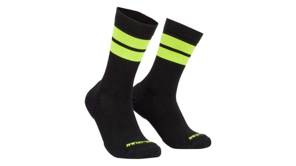 Pearl Izumi Merino Trail 7in Sock - Mens, Black/Screaming Yellow, Medium, 7557658280107