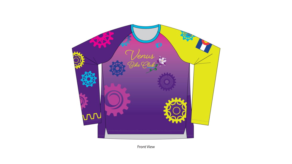 Pearl Izumi Mto Womens Summit Long Sleeve Jersey - Venus Bike Club 25, 19222404KACXL