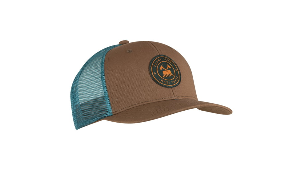 Pearl Izumi Trail Trucker Hat, Saddle/Gulf Teal Trail, Multi, One Size, 7862328033451