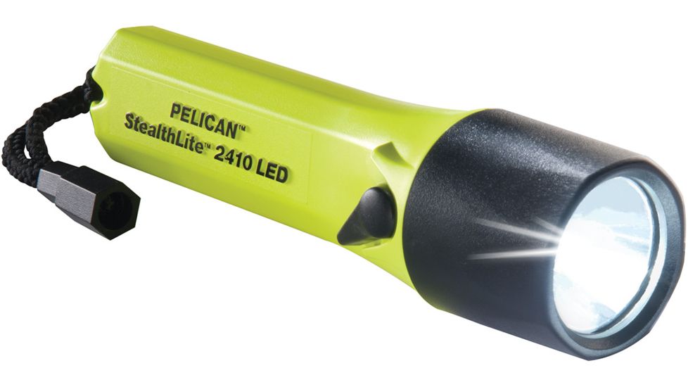 Pelican 2410 StealthLite LED Flashlight, 183 Lumens, Yellow, 2410-014-245