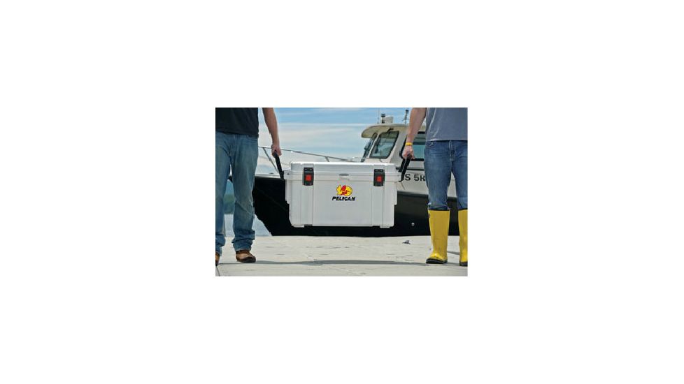 Pelican 65 Quart White Elite Cooler, Lifted 32-65Q-MC-WHT