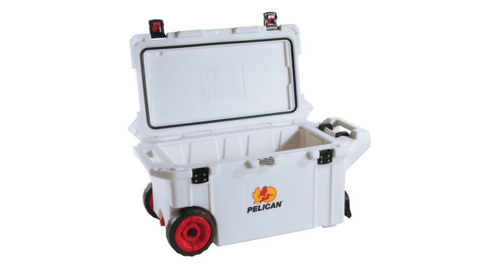 Pelican 80Qt Elite Cooler w/Wheels,29x13x13in,Marine White 32-80Q-MC-WHT