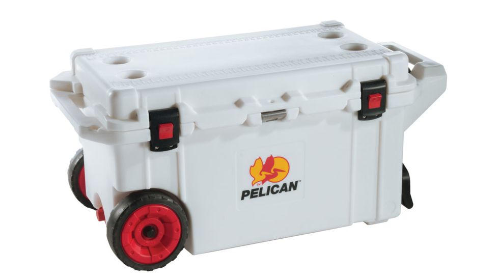 Pelican 80Qt Elite Cooler w/Wheels,29x13x13in,Marine White 32-80Q-MC-WHT