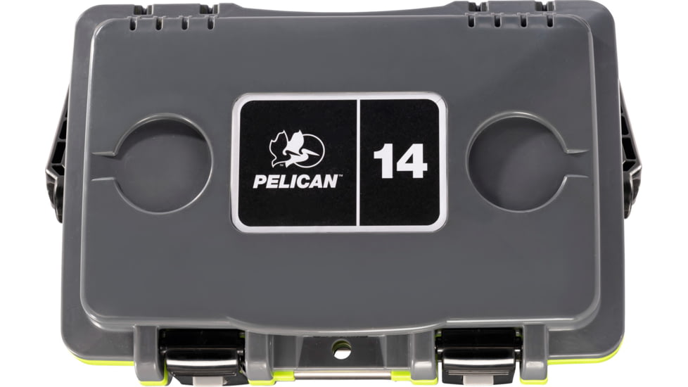Pelican Elite Hard Cooler, 13.25 L, Dark Grey/Earth Green, 14Q-1-DKGRYEGRN