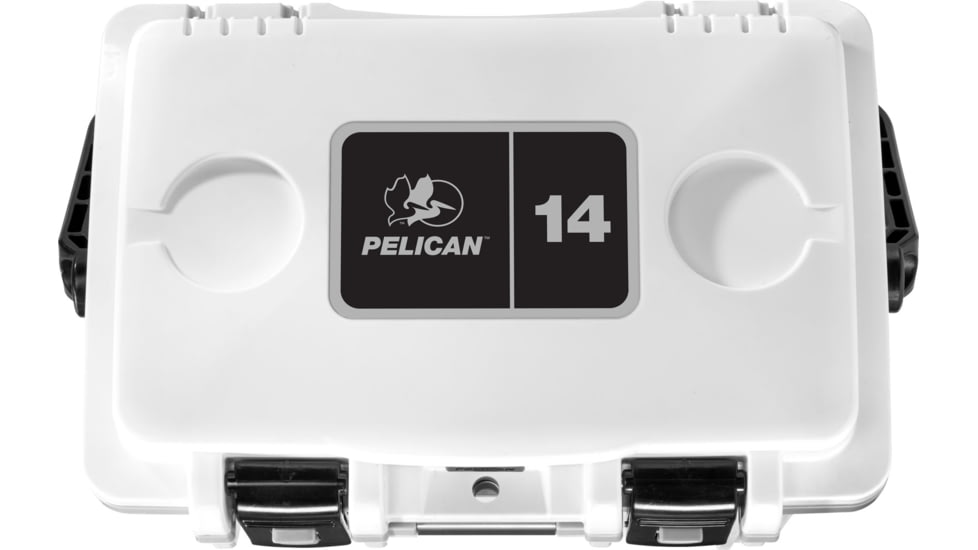 Pelican Elite Hard Cooler, 13.25 L, White/Grey, 14Q-1-WHTGRY