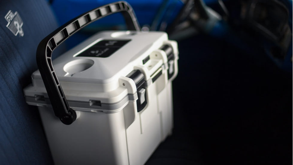 Pelican Elite Hard Cooler, 13.25 L, White/Grey, 14Q-1-WHTGRY