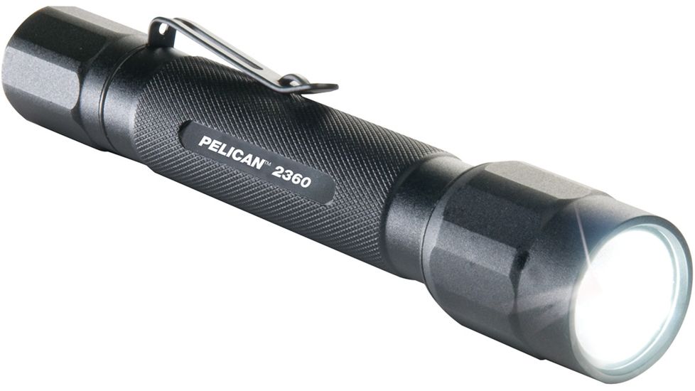 Pelican ProGear 2360 Gen-4 High 250 Lu. LED Light, Black, Low 24 Lumens, 2 x AA Included 023600-0001-110