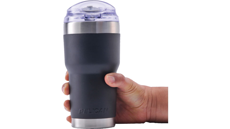 Pelican Traveler 6 Pack Tumbler, Snap Lid &amp; Straw, Black, 22 oz. TRAV-SN22-BLK