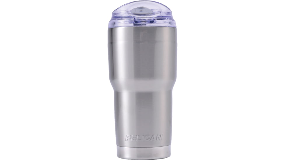 Pelican Traveler 6 Pack Tumbler, Snap Lid &amp; Straw, Silver, 22 oz. TRAV-SN22-SLV