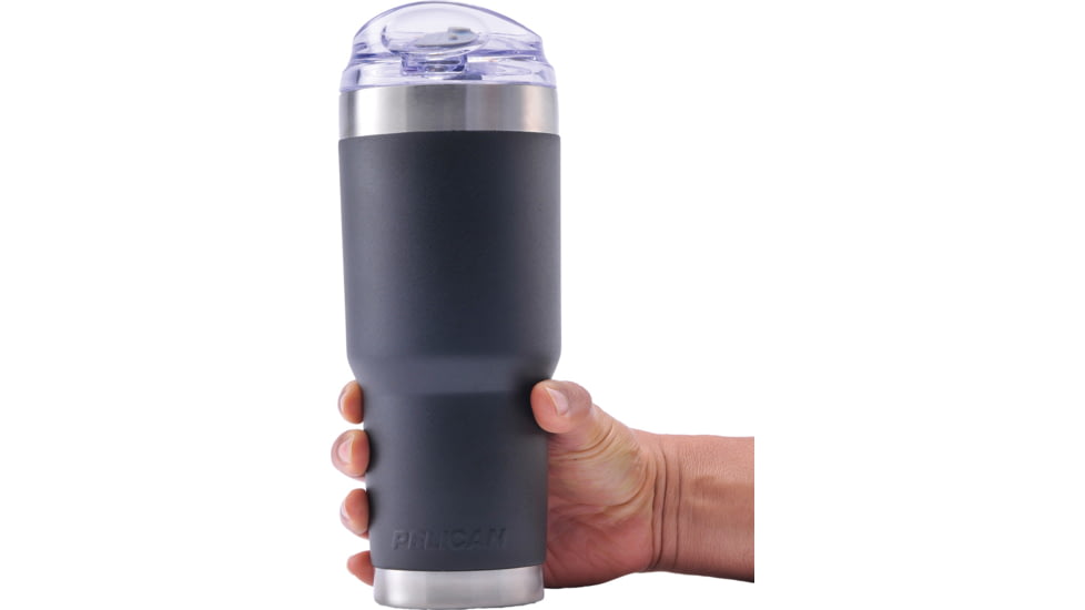 Pelican Traveler 6 Pack Tumbler, Snap Lid &amp; Straw, Black, 32 oz. TRAV-SN32-BLK