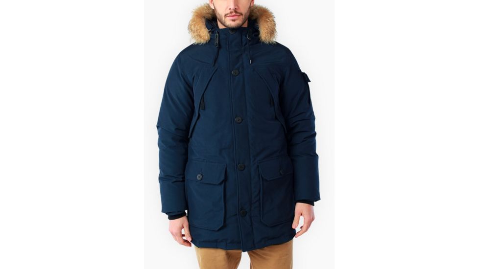 Penfield Hoosac Hooded Down Mountain Parka - Mens-Navy-Large
