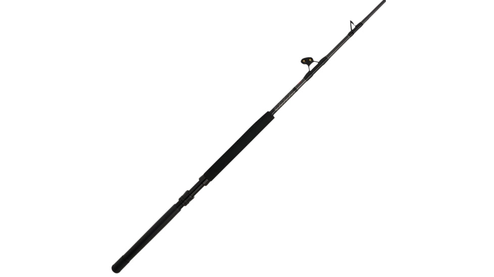 Penn Fishing Ally II Boat Conventional Rod, Saltwater, Handle Type D, 6ft. Rod Length, Heavy Power, Moderate Fast Action, 1 Piece, 30-50lb, 7, Black Silver, ALLYBWII3050C60RS