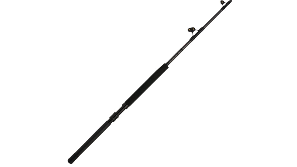 Penn Fishing Ally II Boat Conventional Rod, Saltwater, Handle Type D, 6ft. Rod Length, Heavy Power, Moderate Fast Action, 1 Piece, 50-80lb, Black Silver, ALLYBWII5080C60AR