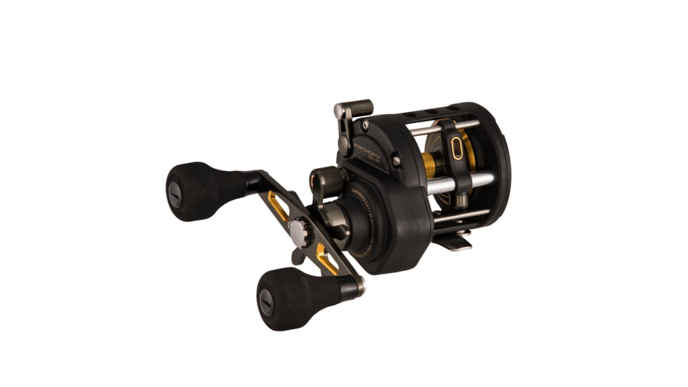 Penn Fishing Fathom II Level Wind Conventional Reel, 5.5/1, Right, 15, Black Gold, FTHII15LW
