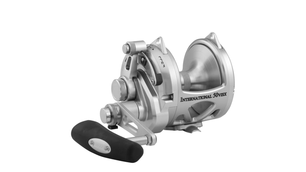 Penn Fishing International VISX Conventional Reel, 3.5/1 / 1.3/1, Right, 50, Silver, INT50VISXS