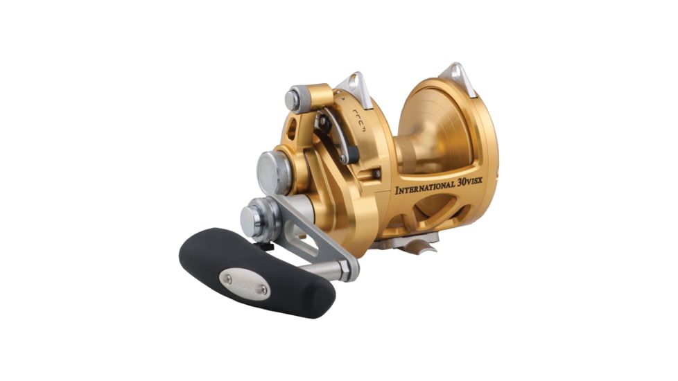Penn Fishing International VISX Conventional Reel, 4.1/1 / 1.4/1, Right, 30, Gold, INT30VISX