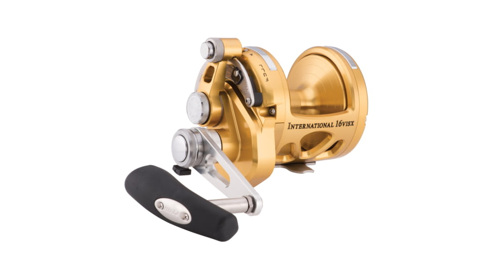 Penn Fishing International VISX Conventional Reel, 4.6/1 / 1.6/1, Right, 16, Gold, INT16VISX