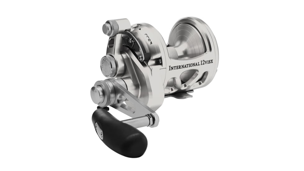 Penn Fishing International VISX Conventional Reel, 5.1/1 / 1.8/1, Right, 12, Silver, INT12VISXS