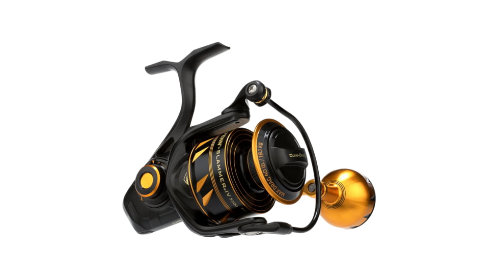 Penn Fishing Slammer IV Spinning Reel, 5.6/1, Right/Left, 5500, Black Gold, SLAIV5500