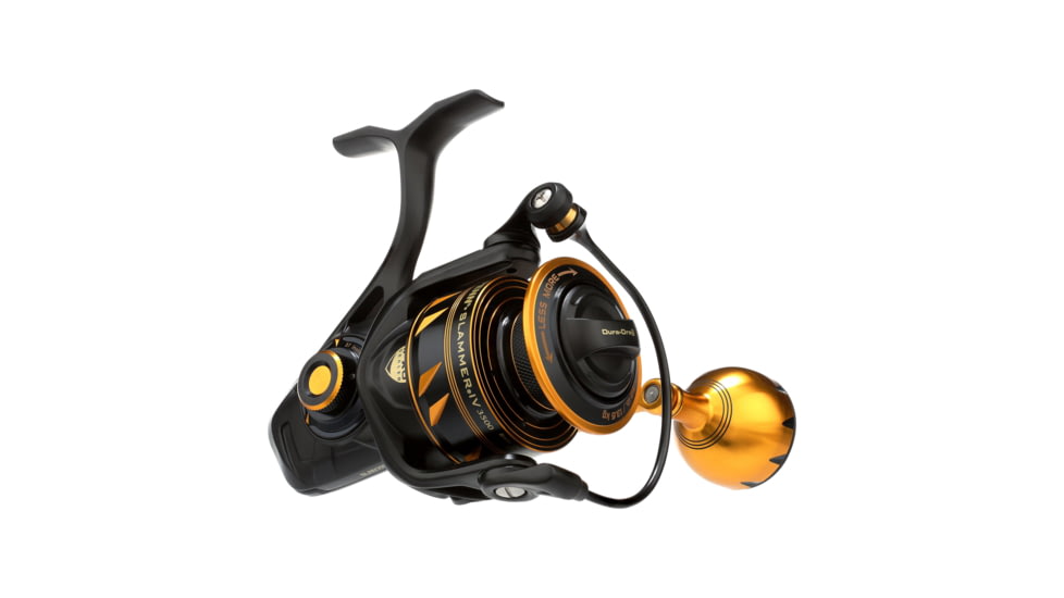 Penn Fishing Slammer IV Spinning Reel, 6.2/1, Right/Left, 3500, Black Gold, SLAIV3500