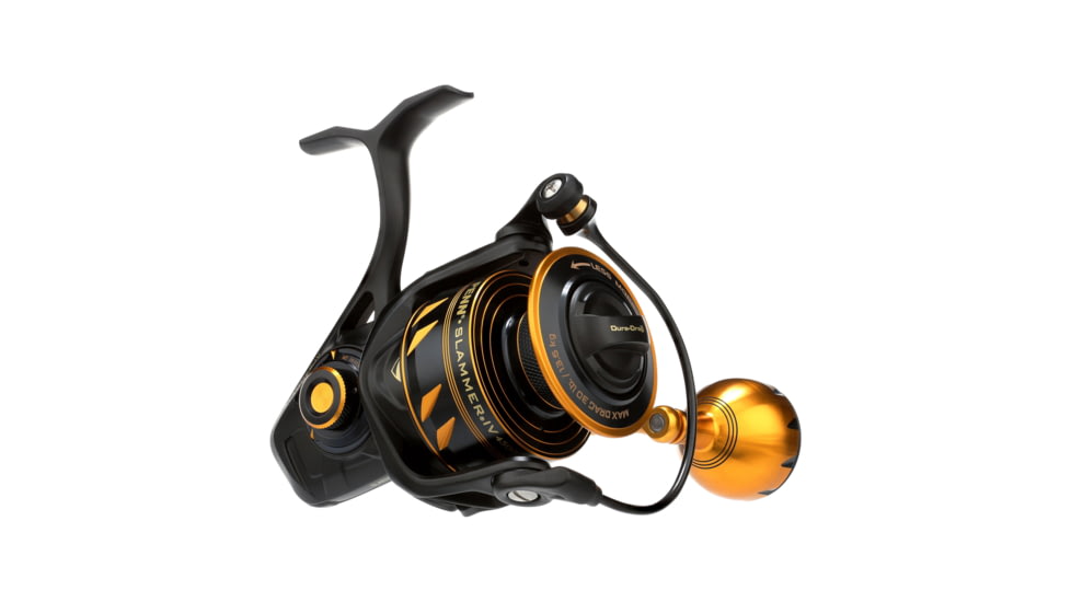 Penn Fishing Slammer IV Spinning Reel, 6.2/1, Right/Left, 4500, Black Gold, SLAIV4500