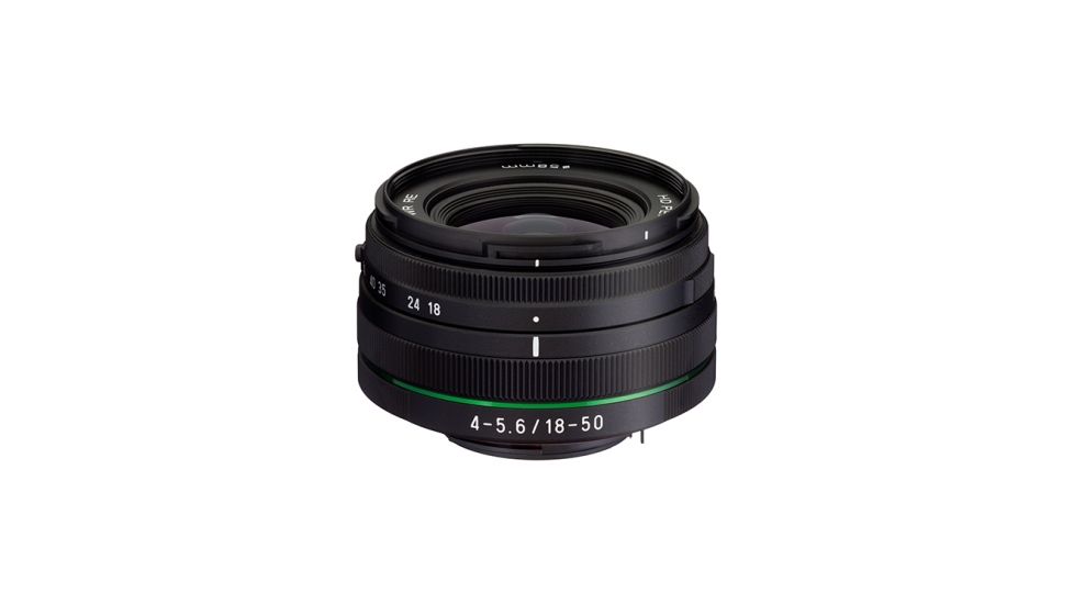 Pentax HD-DA 18-50mm F4-5.6 DC WR RE Thin Standard Zoom Lens, Black 21357