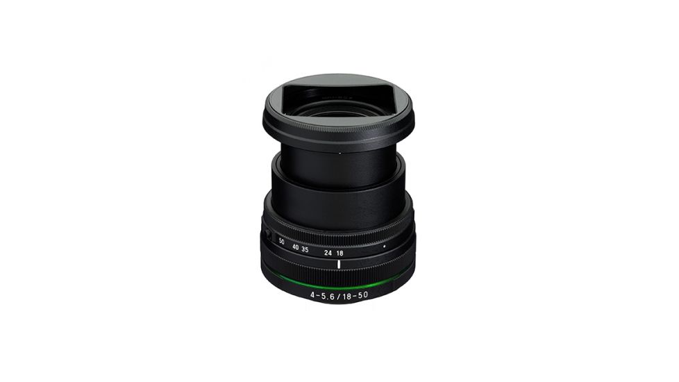 Pentax HD-DA 18-50mm F4-5.6 DC WR RE Thin Standard Zoom Lens, Black 21357