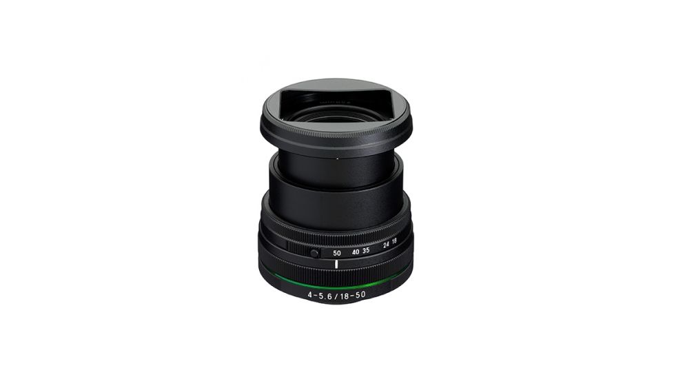 Pentax HD-DA 18-50mm F4-5.6 DC WR RE Thin Standard Zoom Lens, Black 21357