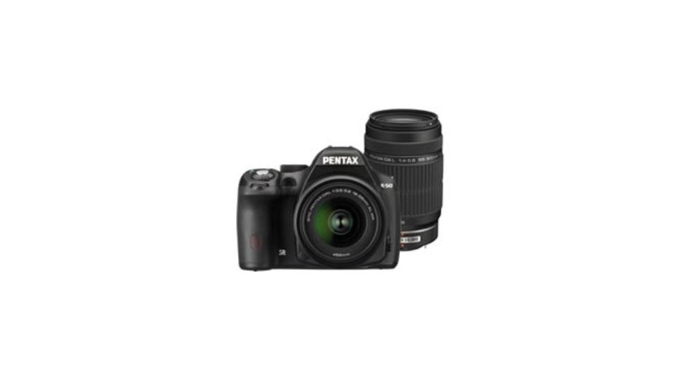 Pentax K-50 Digital 300W Zoom Camera KIT, Black 10874