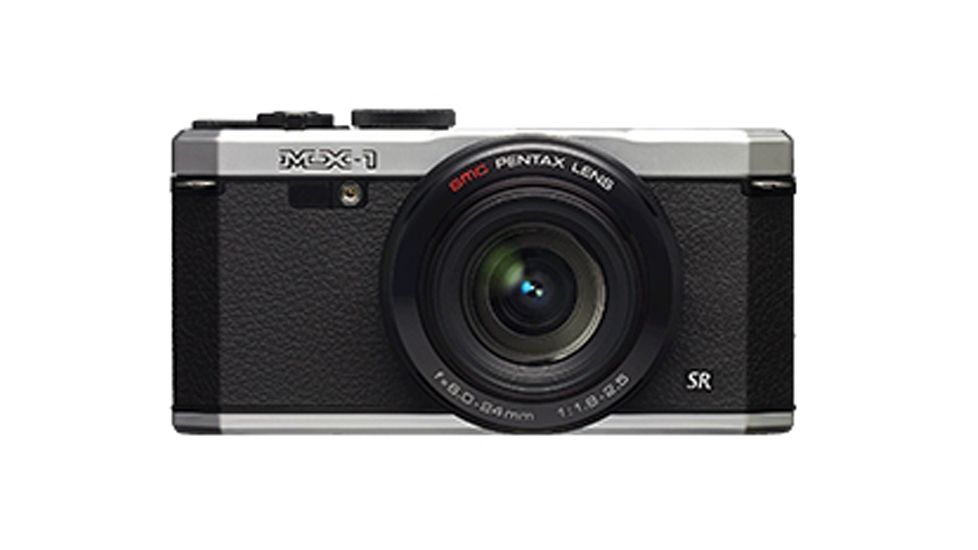 Pentax MX-1 Compact Digital Camera, Black and Silver 12633