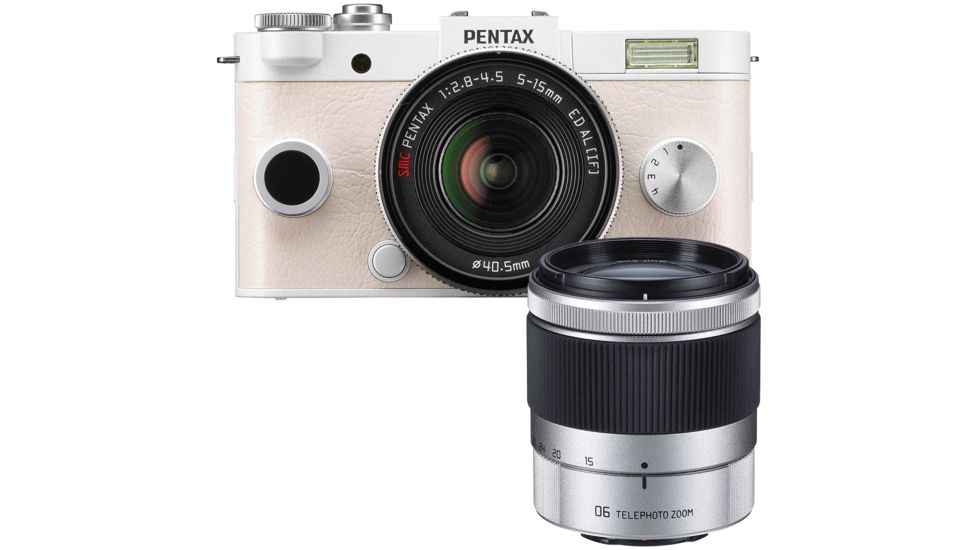 Pentax Q-S1 02, 06 Zoom Kit (Pure White), White 06200