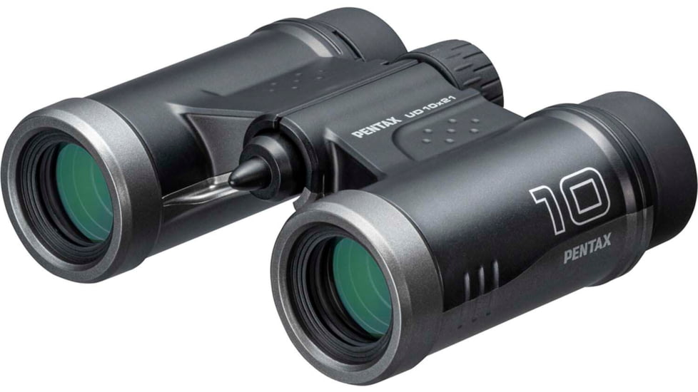 Pentax UD 10 X 21mm Black Compact Roof Prism Binoculars, Black, Medium, 61816