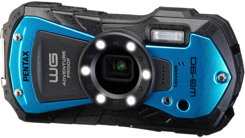 Pentax WG-90 Camera, Blue, Compact, 02145