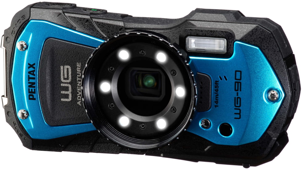 Pentax WG-90 Camera, Blue, Compact, 02145