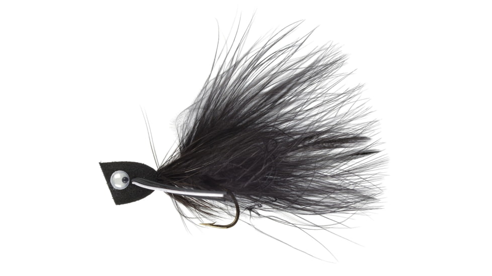 Perfect Hatch Bass Popper Hard Baits, Black, PHFLY629306P