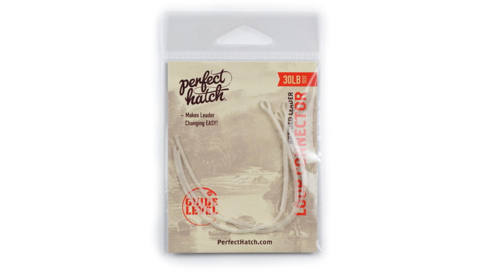 Perfect Hatch Braided Loops, 30lb, White, PH-TBL-30-00