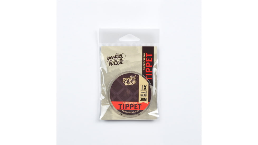 Perfect Hatch Fluorocarbon Tippet Material, 1X, Clear, PH-SFPT30-1