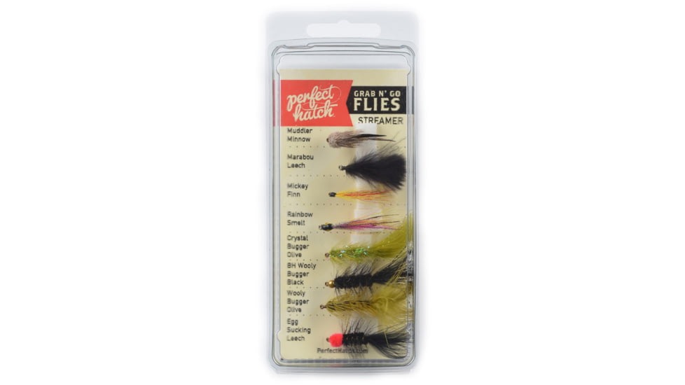 Perfect Hatch Grab N Go Streamer Fly Assortment, 8pk, PH-FLYAST-51P