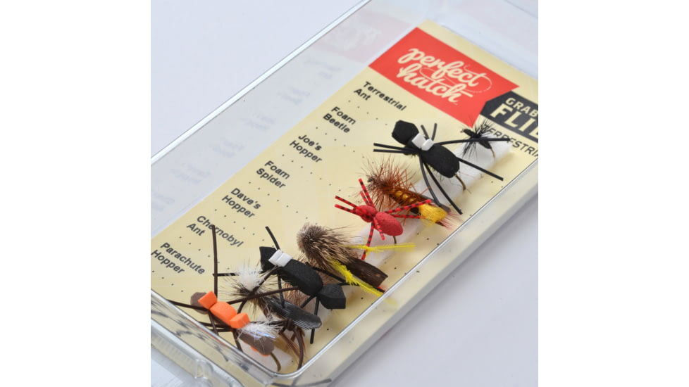 Perfect Hatch Grab N Go Terrestrial Fly Assortment, 8pk, PH-FLYAST-55P