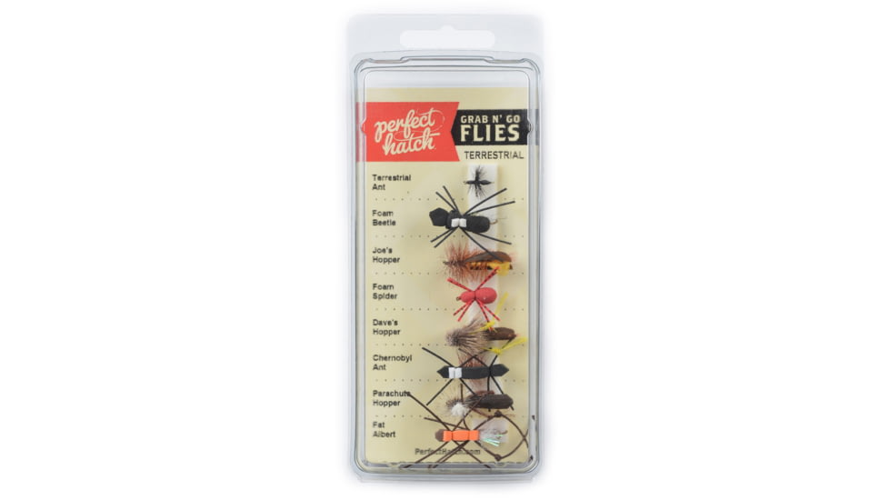 Perfect Hatch Grab N Go Terrestrial Fly Assortment, 8pk, PH-FLYAST-55P