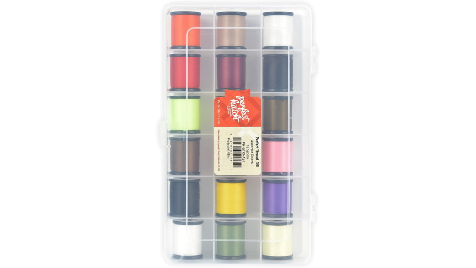 Perfect Hatch Perfect Thread 3/0 Spool Assortment, 18 Colors 100 yd each, PH-STF3-AST