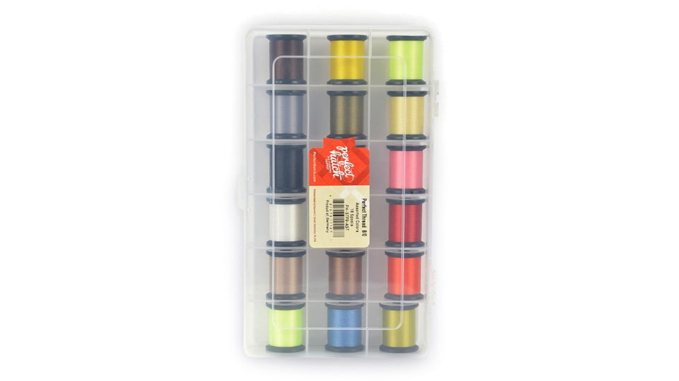 Perfect Hatch Perfect Thread 8/0 Spool Assortment, 18 Colors 100 yd each, PH-STF8-AST