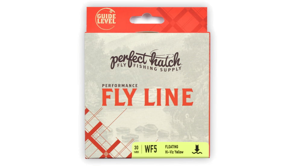 Perfect Hatch Perfomance Fly Line 30 yd w/One Loop Floating, 5lb, Hi-Vis Yellow, PH-FL-WF5F