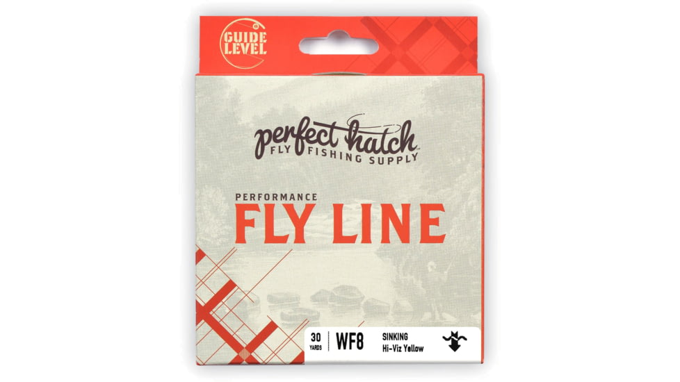 Perfect Hatch Perfomance Fly Line 30 yd w/One Loop Floating, 8lb, Hi-Vis Yellow, PH-FL-WF8F